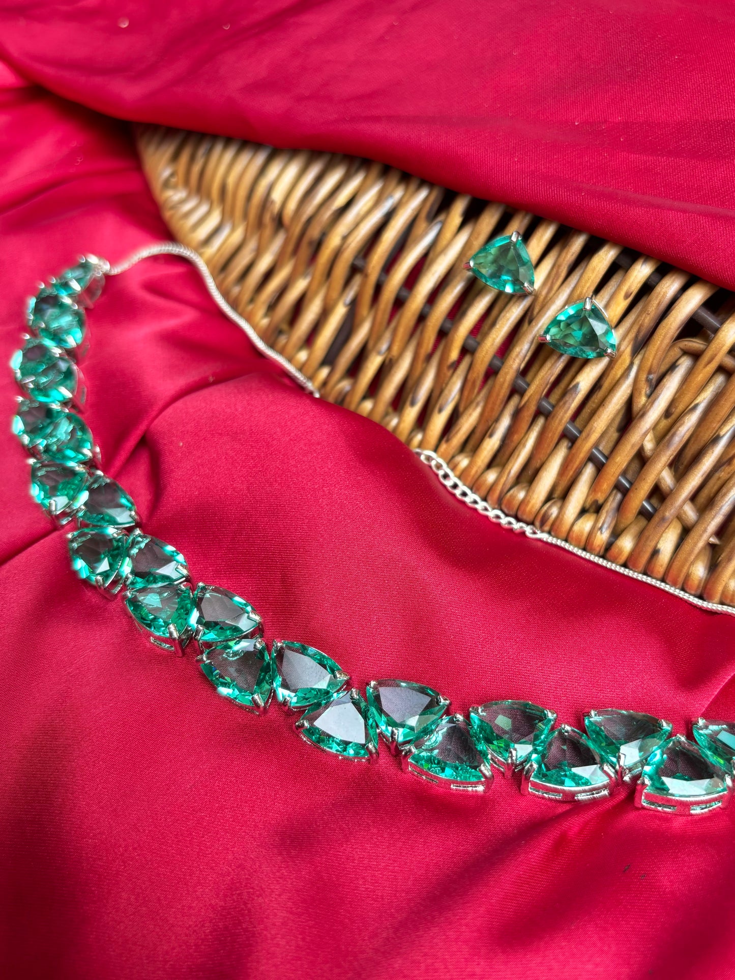 Mint Choker Zirconia Jewellery Set