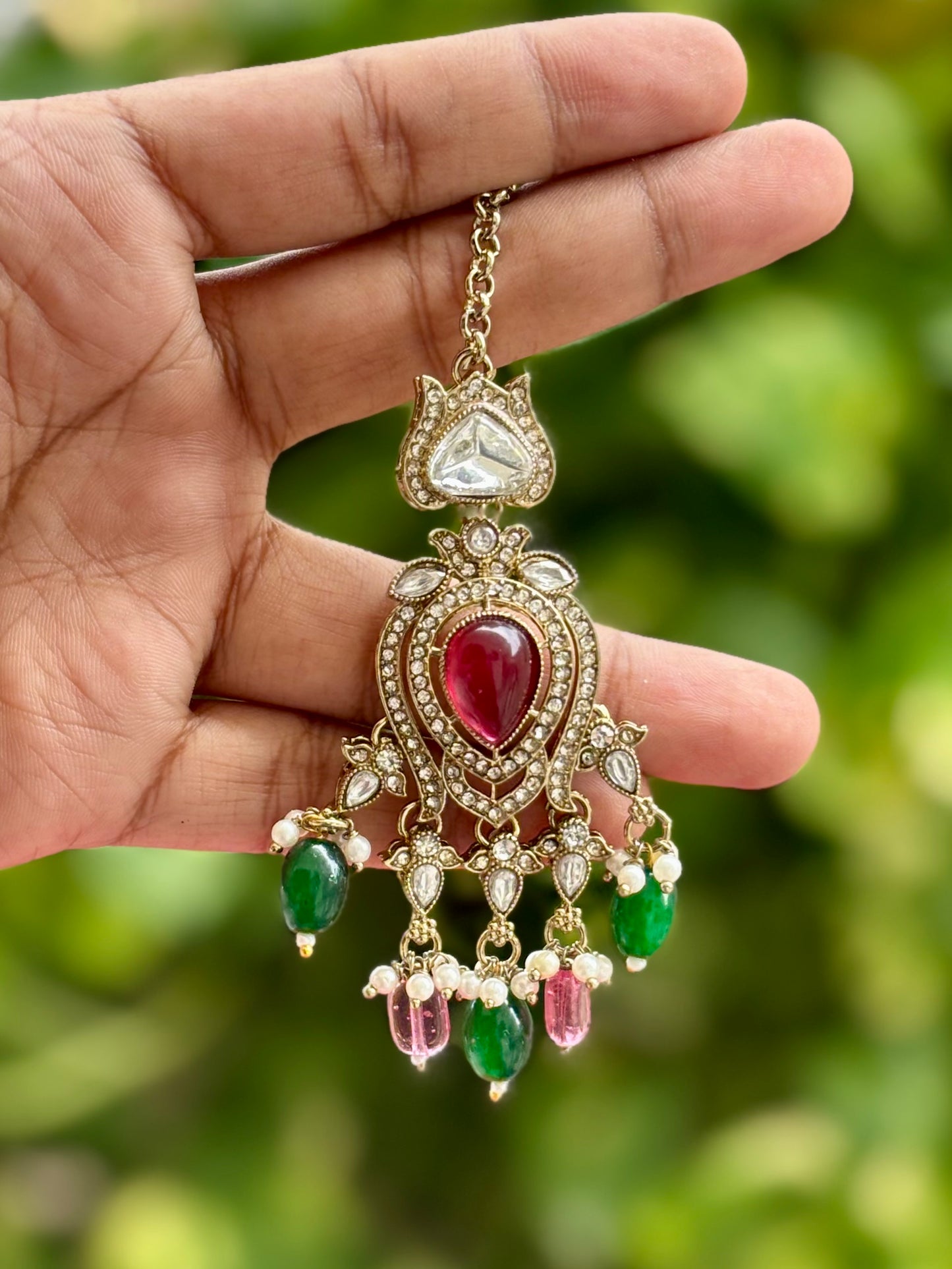 Multicolour Elara Kundan Bridal Jewellery Set