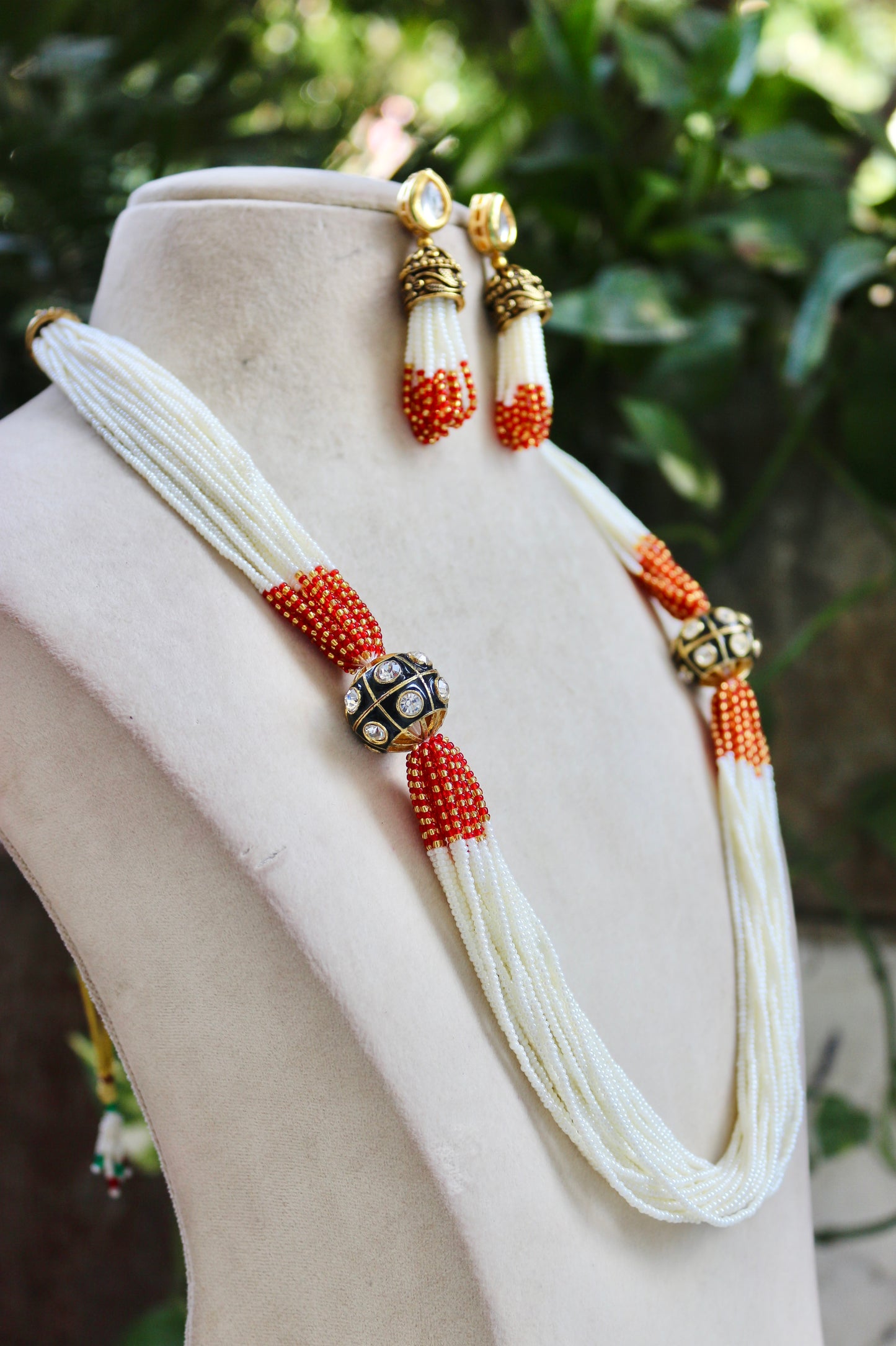 Red Tania Kundan Jewellery Set
