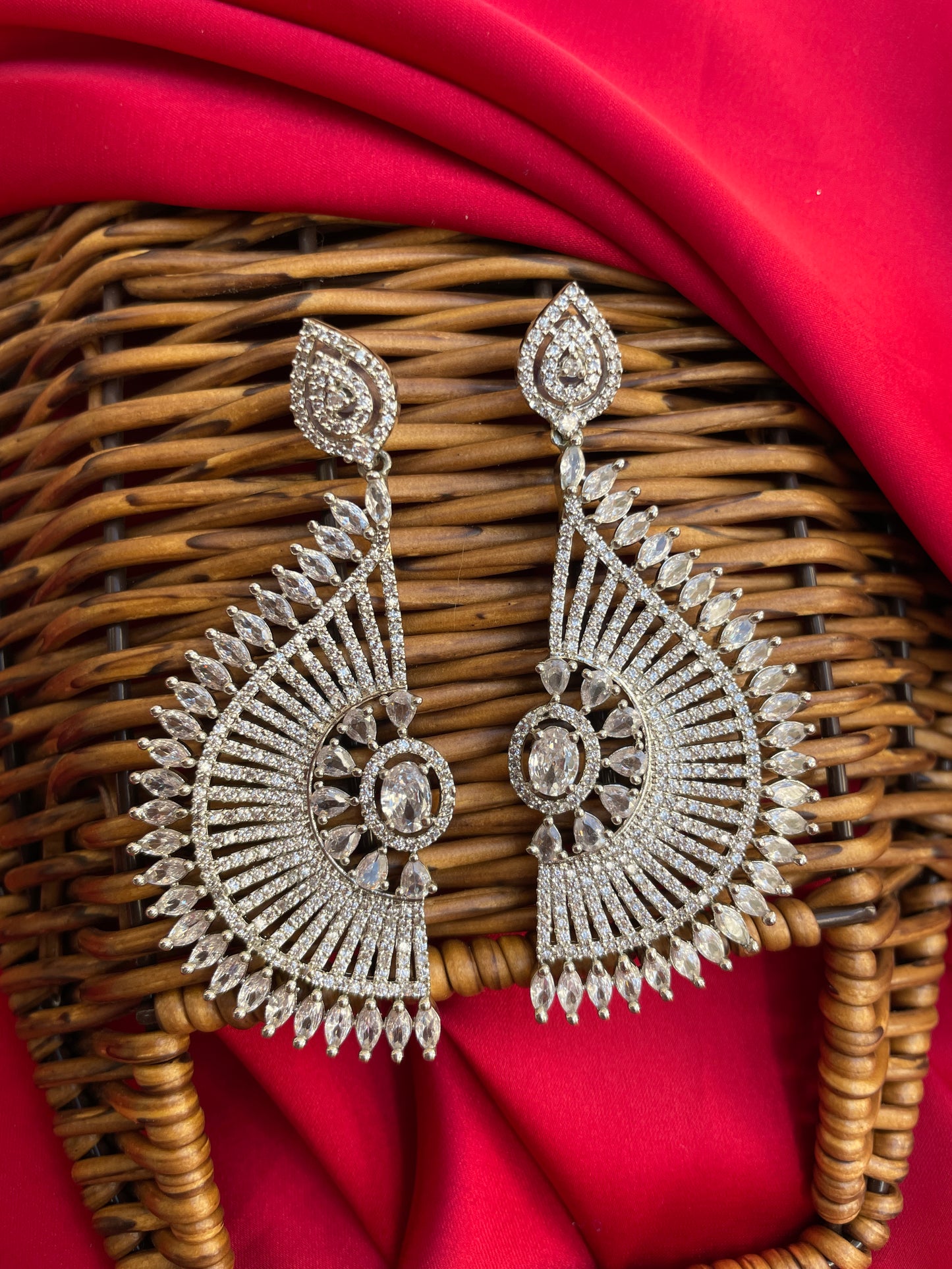Silver Sanvi Zirconia Earrings
