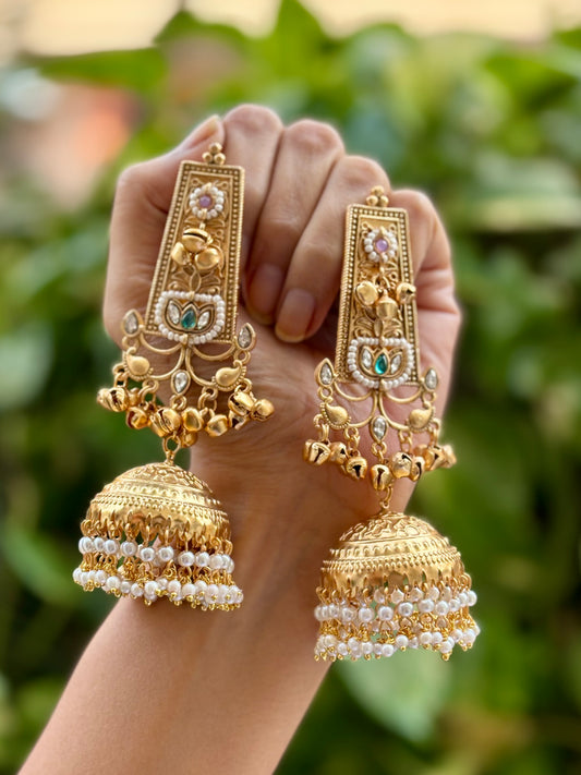 Multicolour Gulzar Kashmiri Earrings