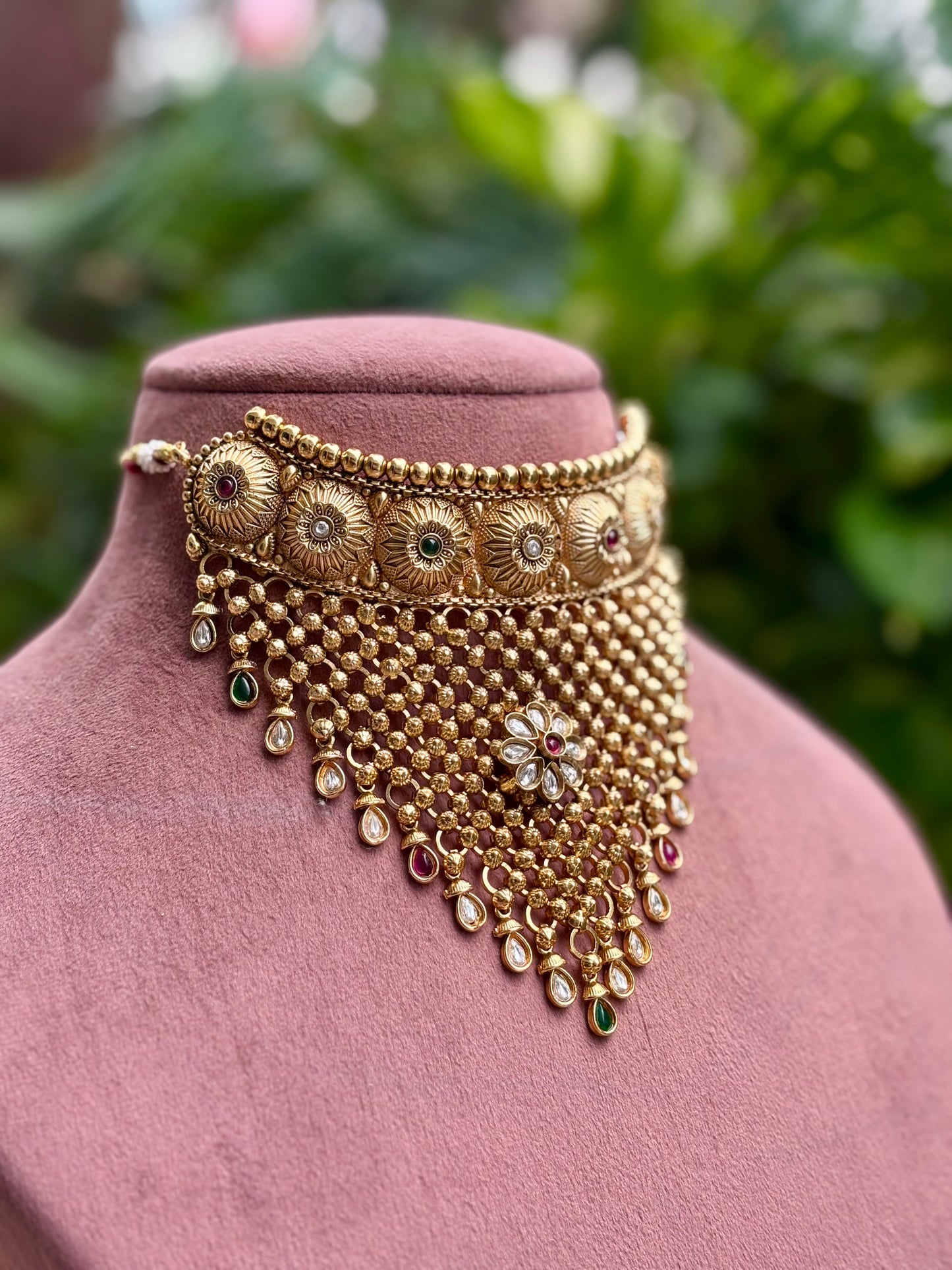 Antique Maharani Choker Jewellery Set