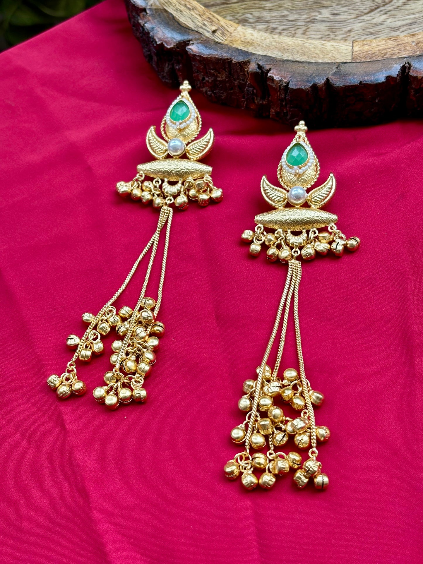 Mint Yara Kashmiri Earrings