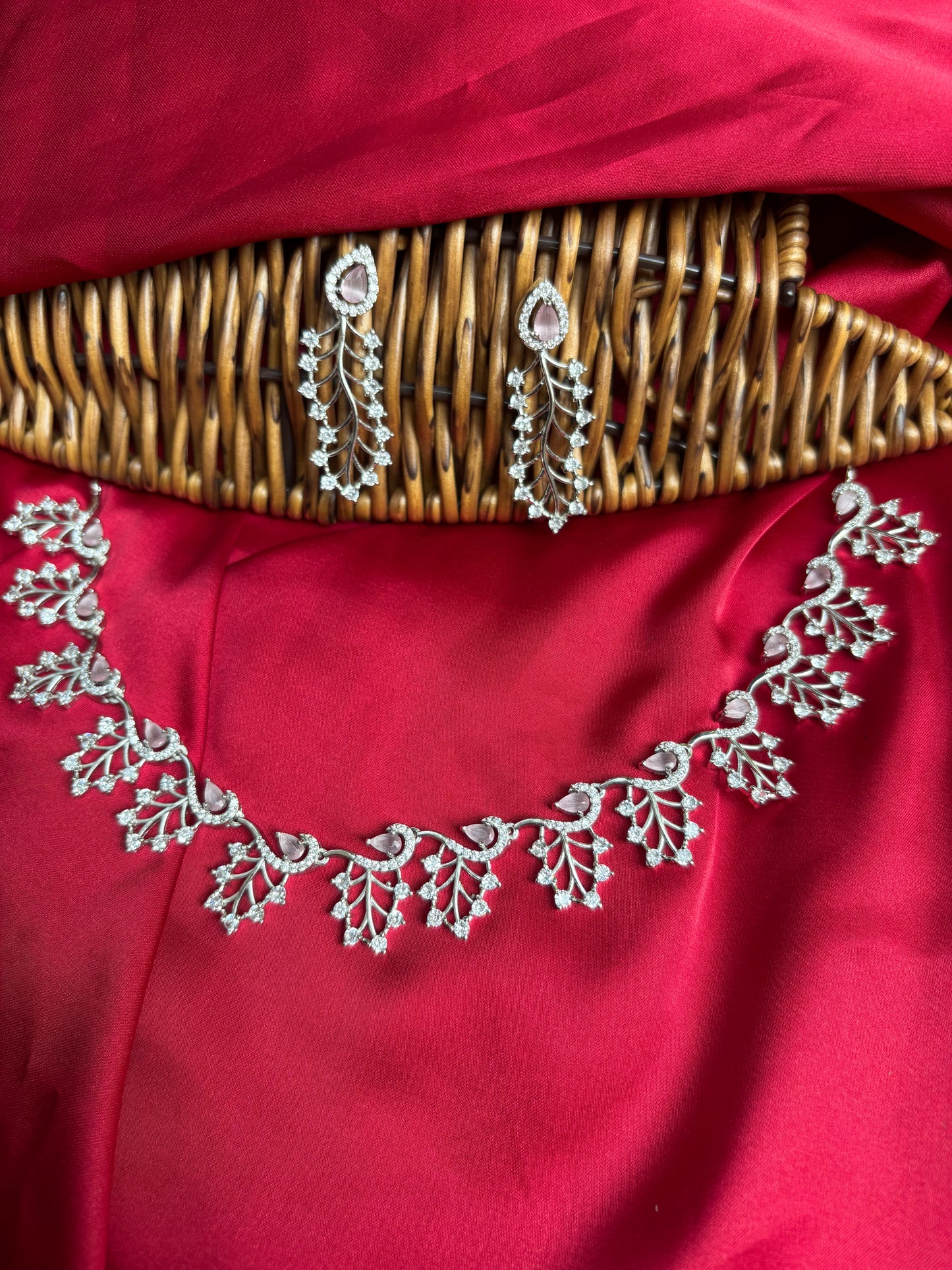 Pink Nisha Zirconia Necklace