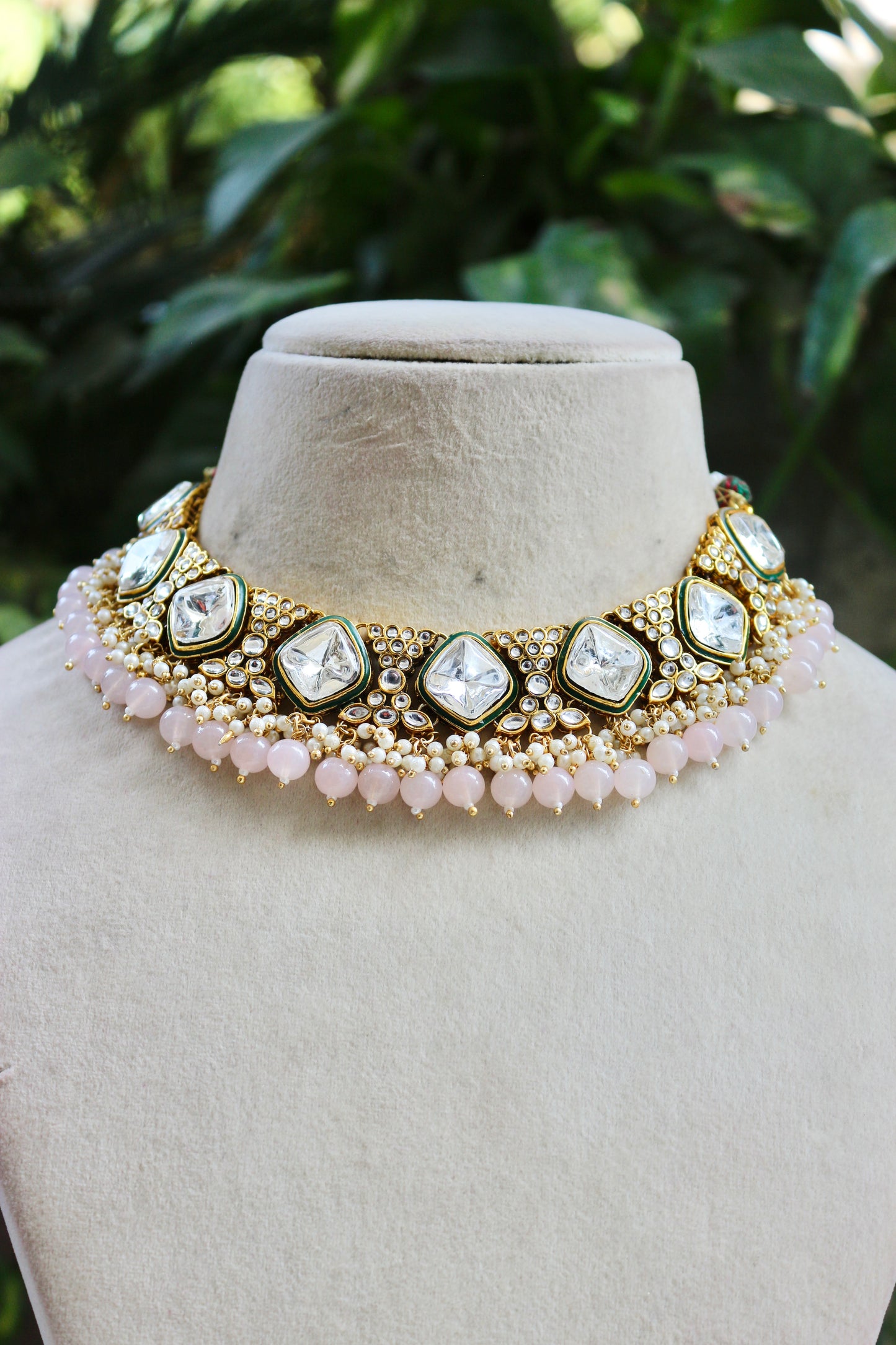 Pink Pari Kundan Jewellery Set