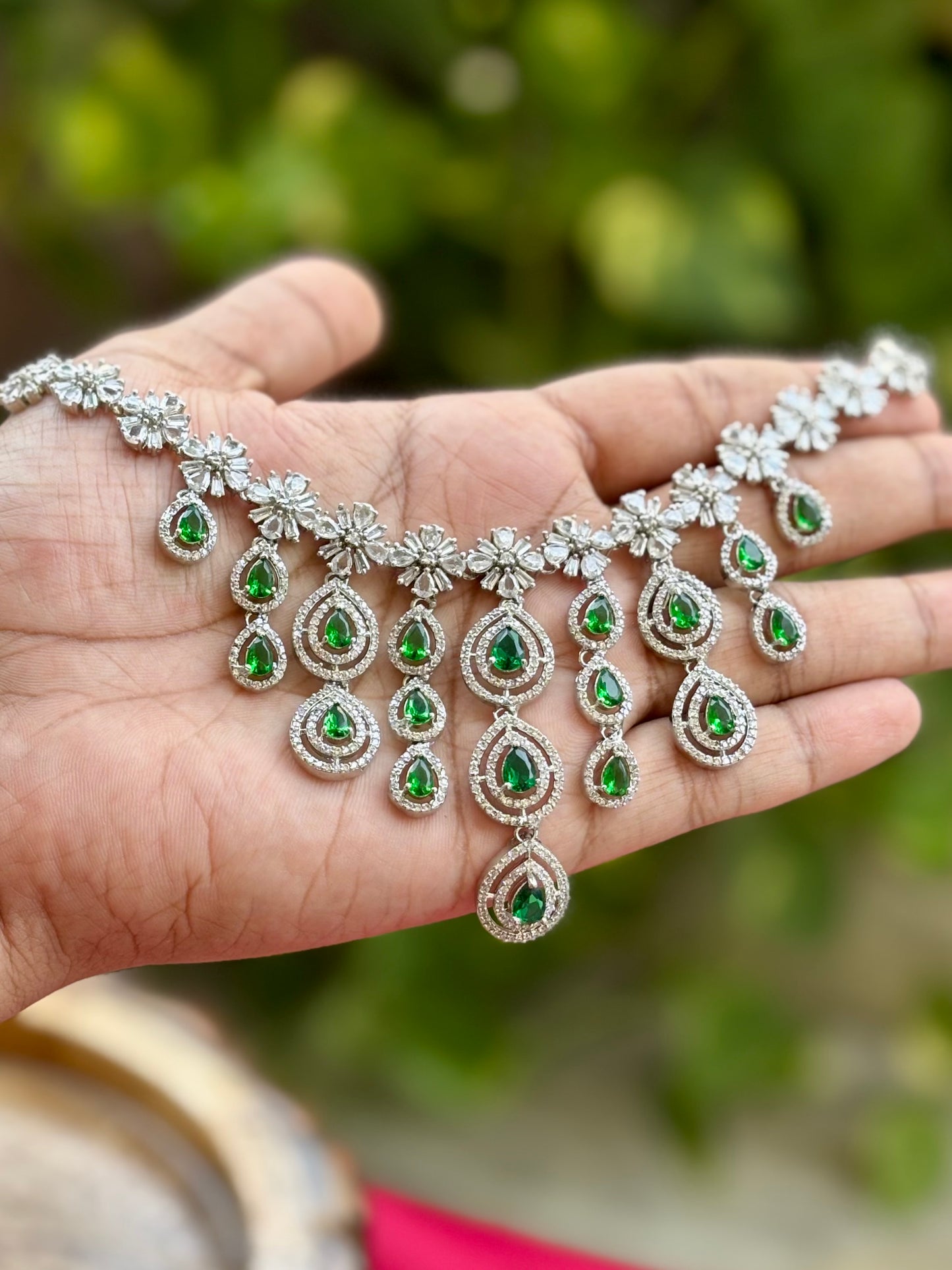 Emerald Meher Zirconia Jewellery Set