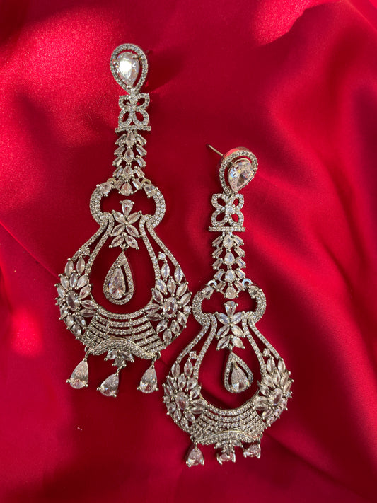 Silver Mires Zirconia Earrings