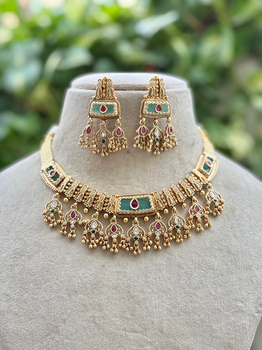 Multicolour Lalitha Heritage Jewellery Set