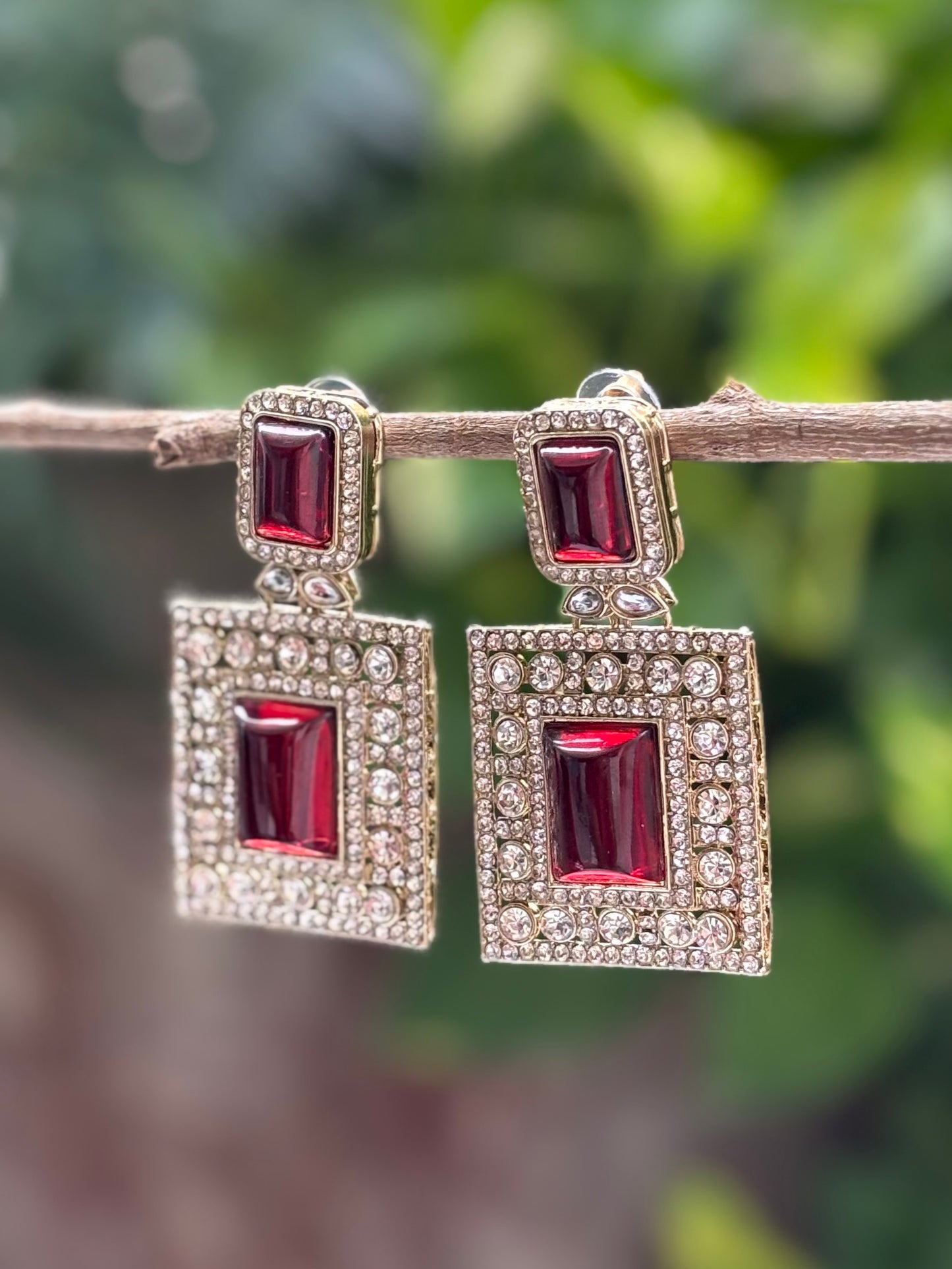 Maroon Advika Earings