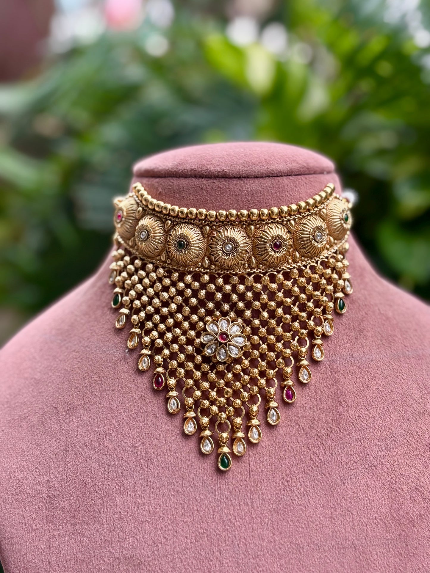 Antique Maharani Choker Jewellery Set