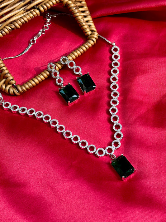 Emerald Mera Zirconia Jewellery Set