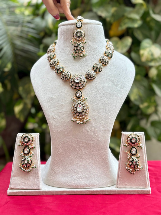 Green Reshika Kundan Bridal Jewellery Set