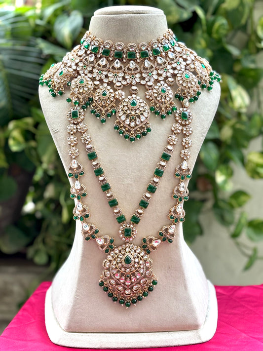 Green Saniya Kundan Bridal Jewellery Set