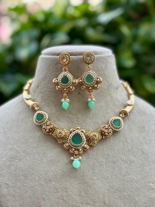 Mint Madhvi Heritage Jewellery Set