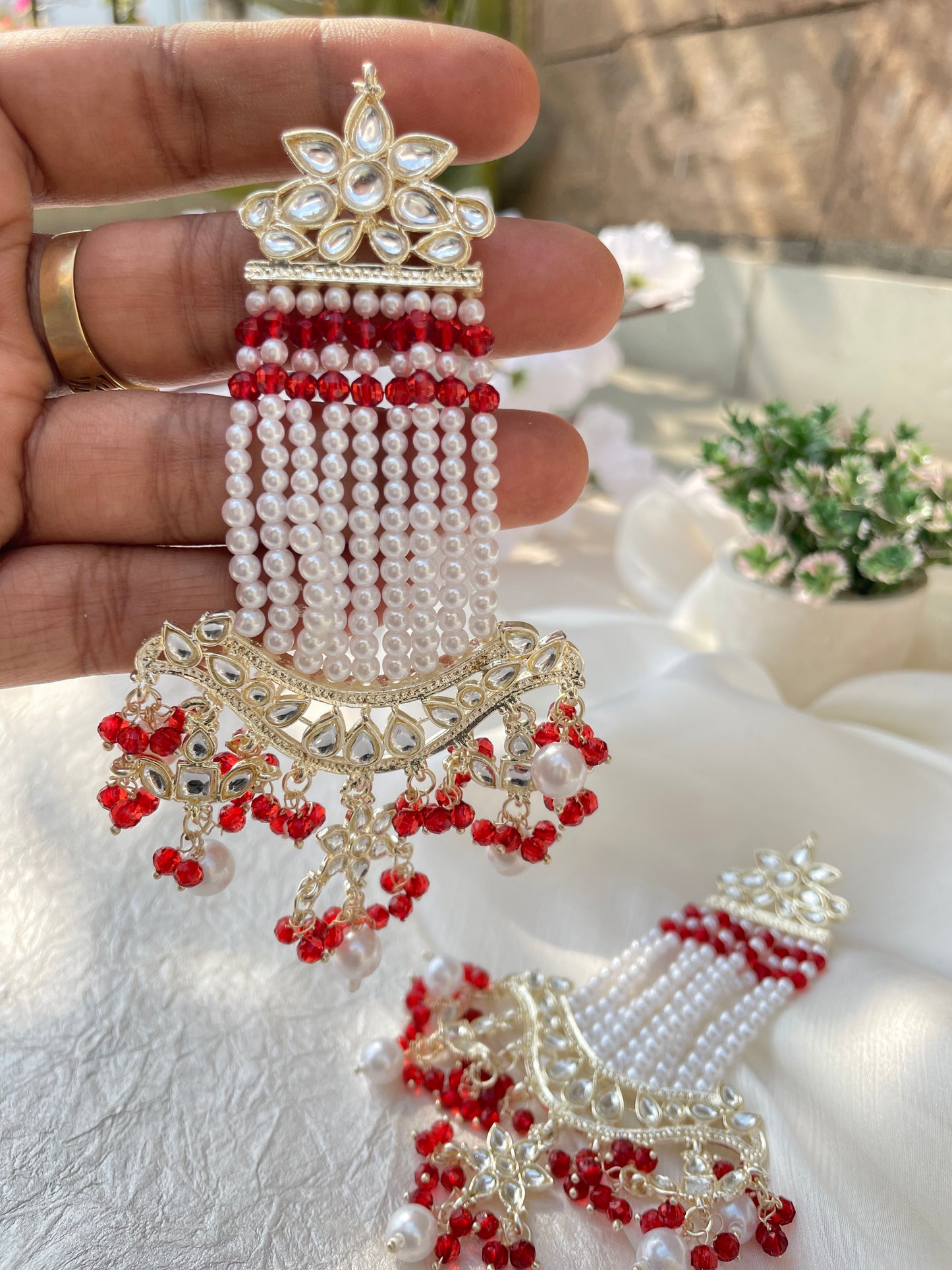 Red Ishita Danglers
