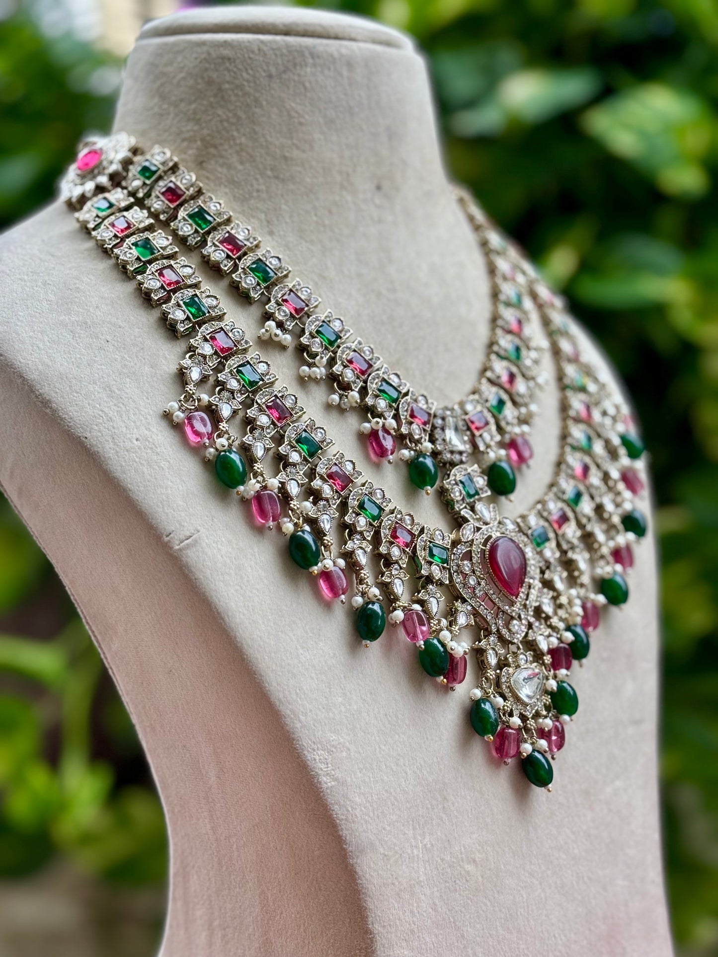 Multicolour Elara Kundan Bridal Jewellery Set