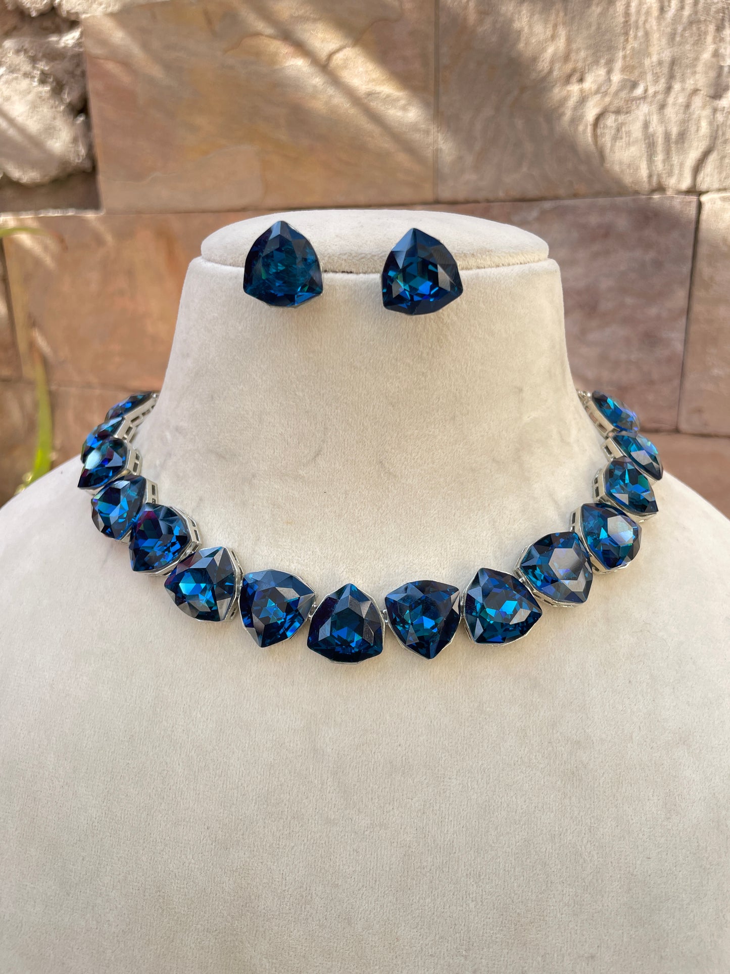 Royal Blue Katty Swarovski Crystal Jewellery Set