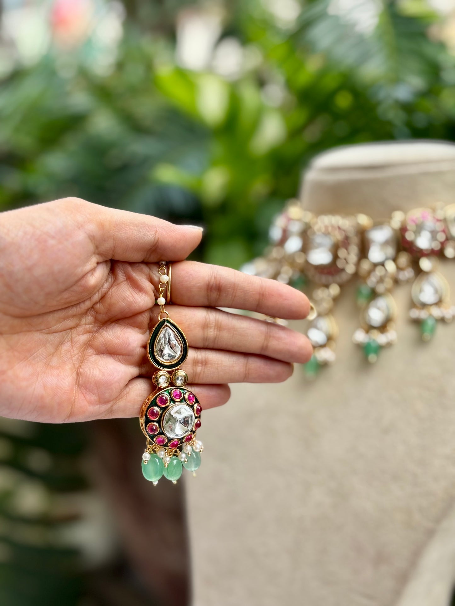Mint Nia Kundan Jewellery Set