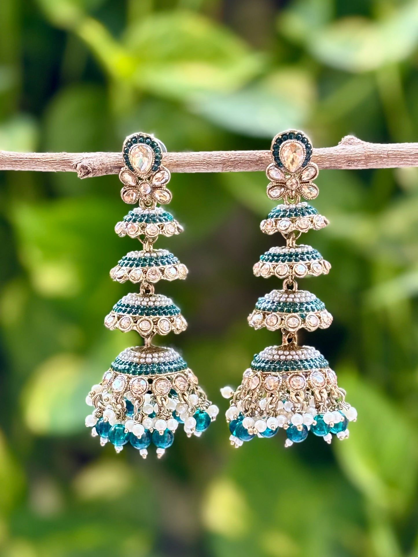 Rama Green Aadha Jhumkis