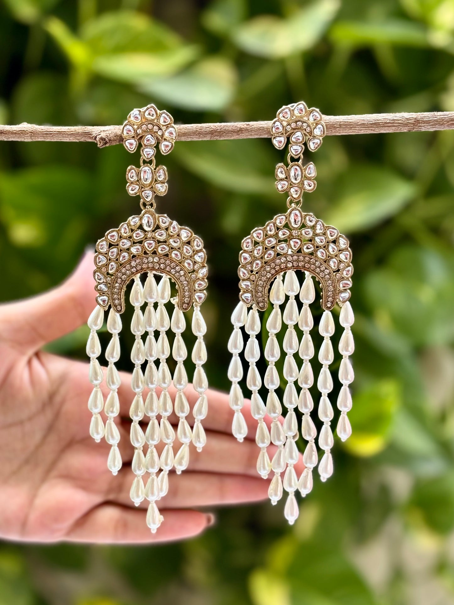 Antique White Noor Danglers