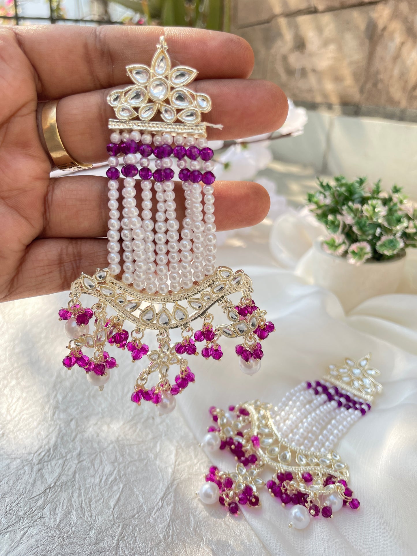 Purple Ishita Danglers