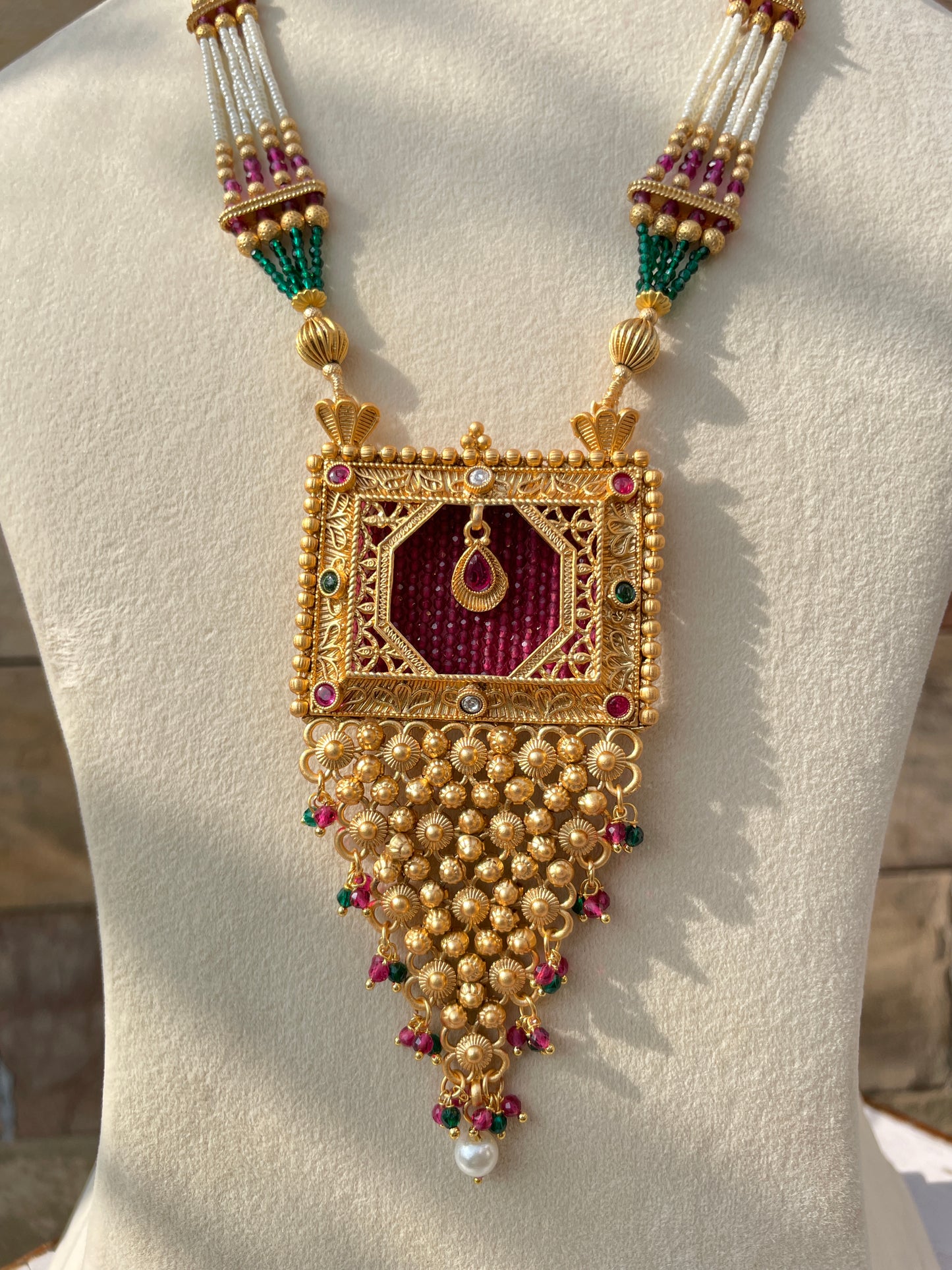 Multicolour Monika Rajwadi Jewellery Set