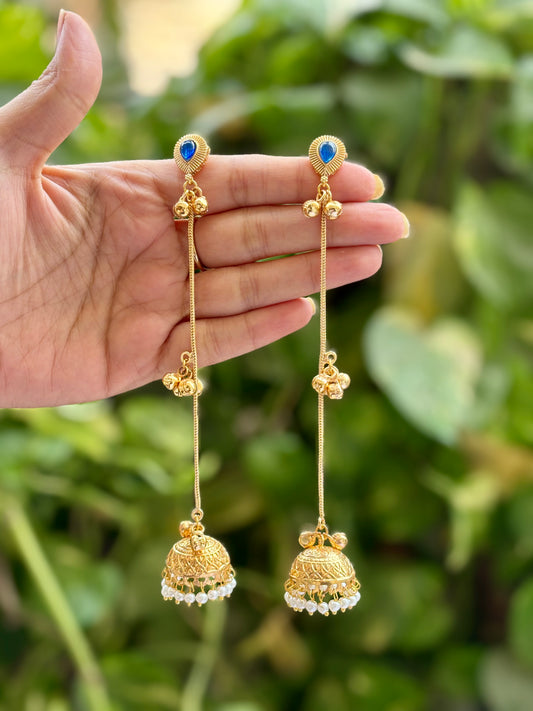 Blue Reha Kashmiri Earrings