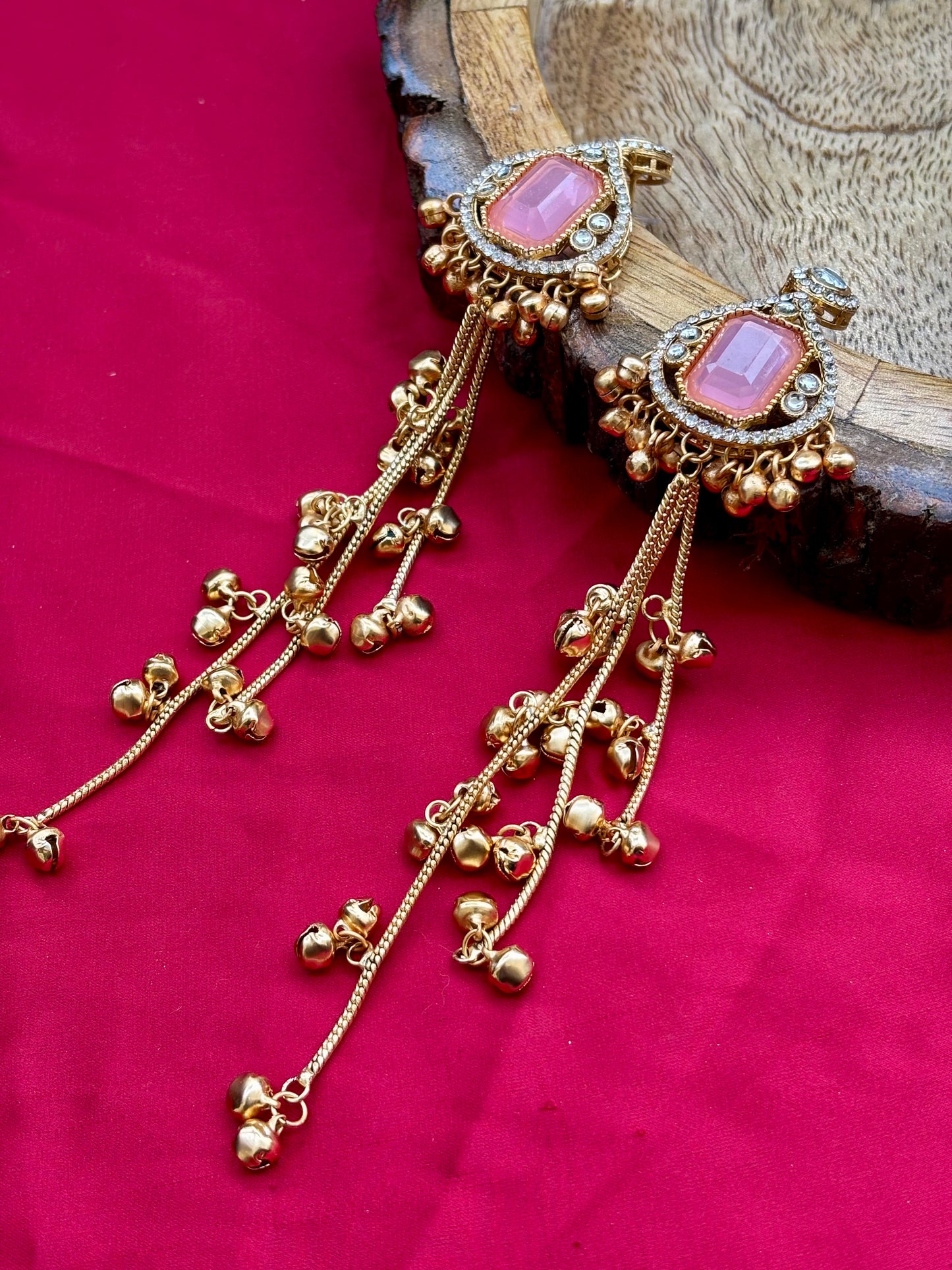 Pink Noraa Kashmiri Earrings