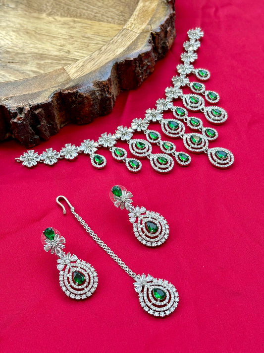Emerald Meher Zirconia Jewellery Set