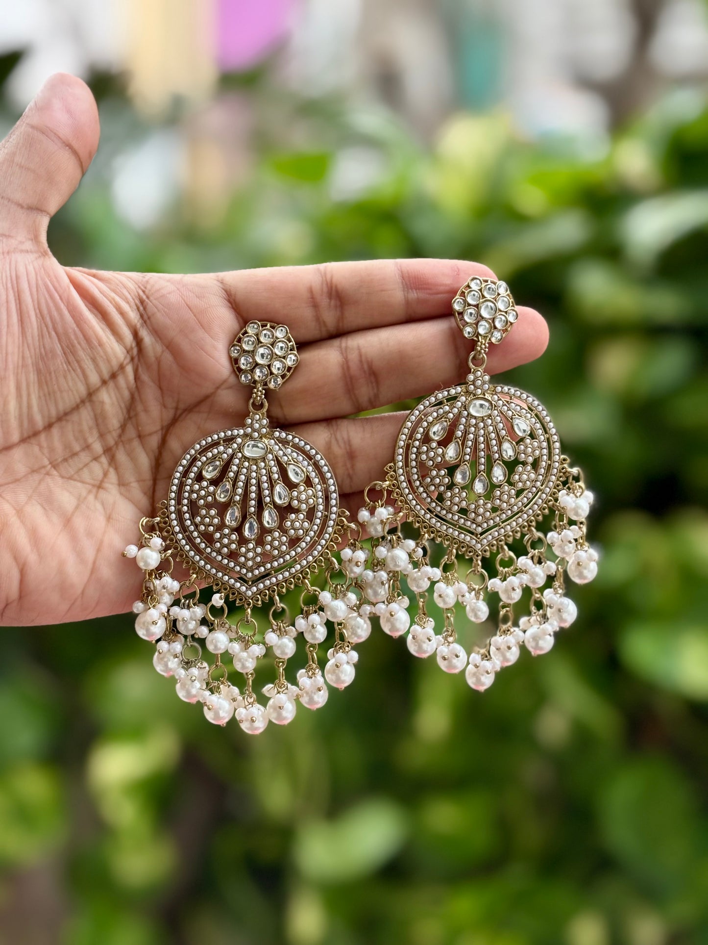 Antique Ivory Kavvya Danglers
