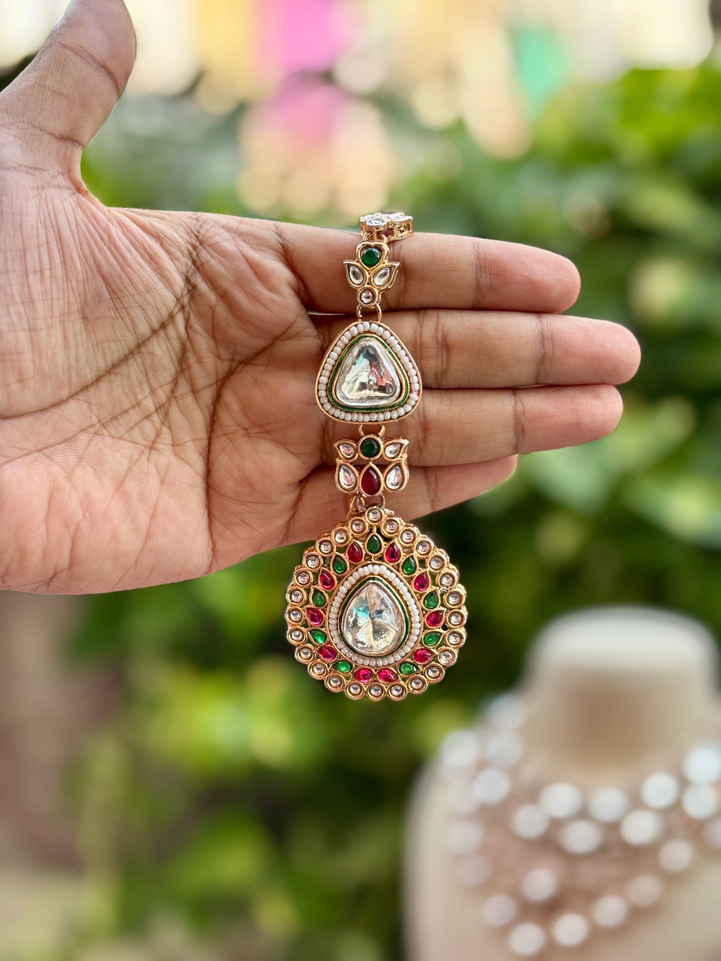 Multicolour Kavya Kundan Bridal Jewellery Set
