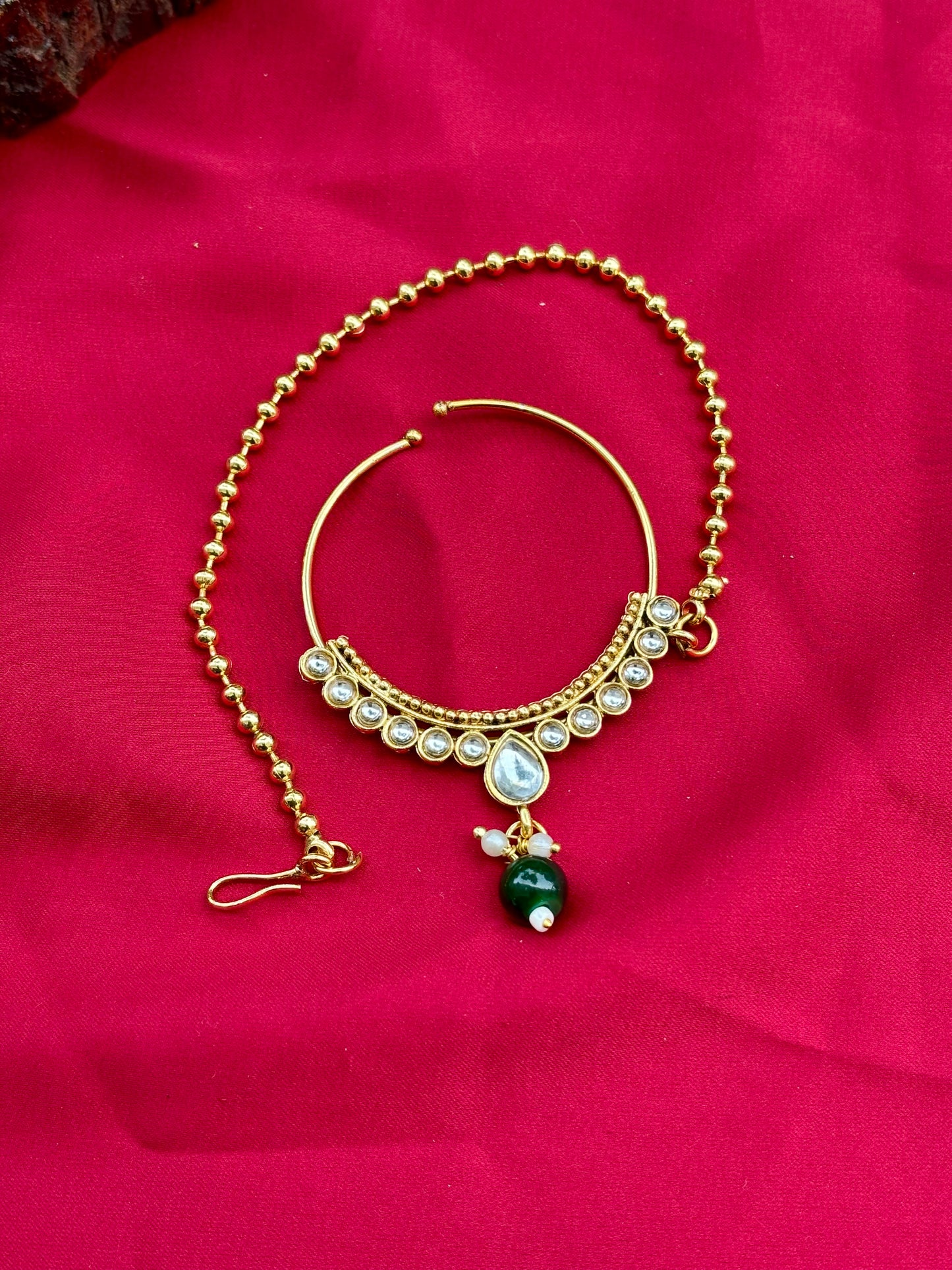 Green Clara Kundan Bridal Jewellery Set