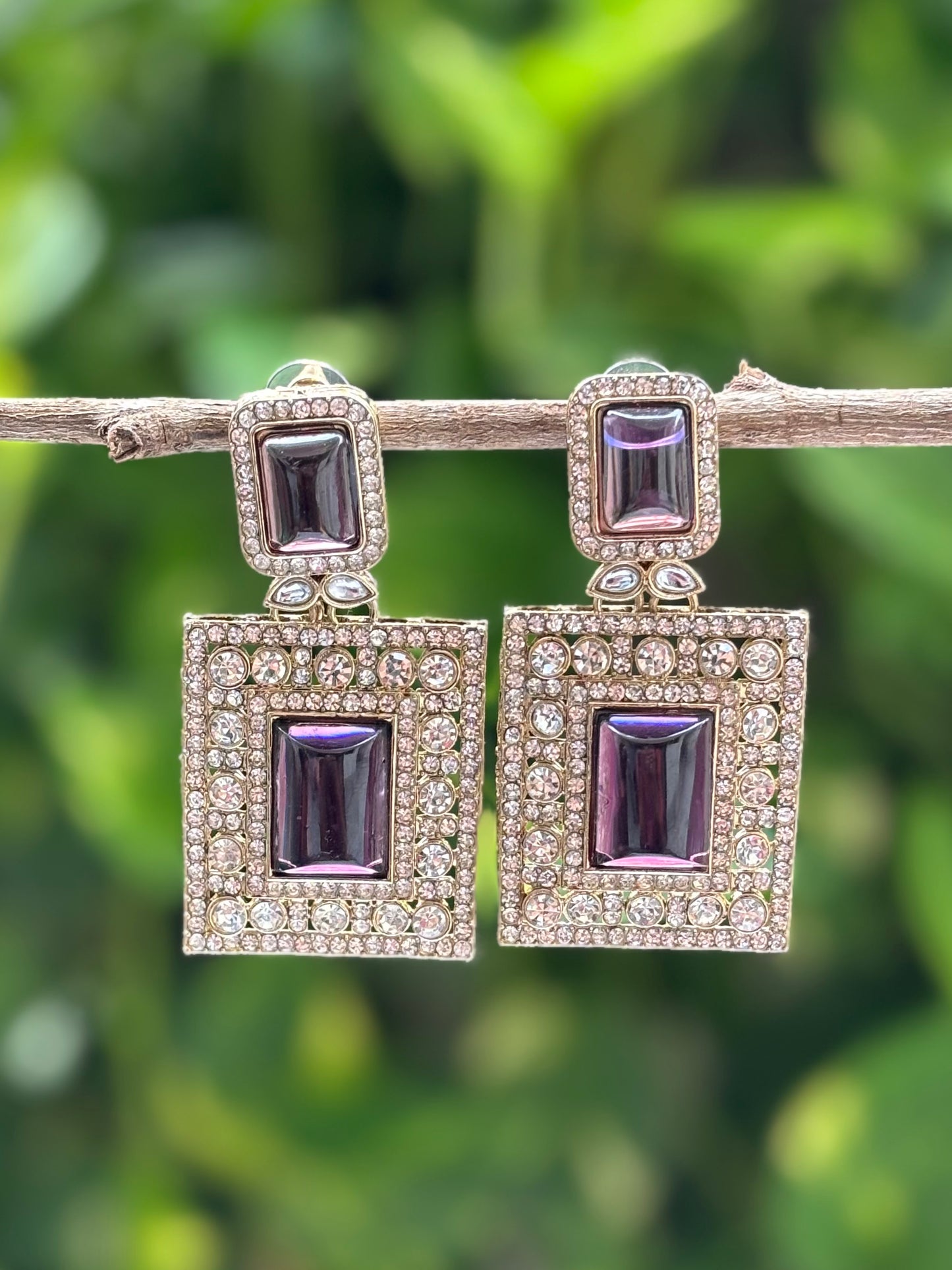 Mauve Advika Earings