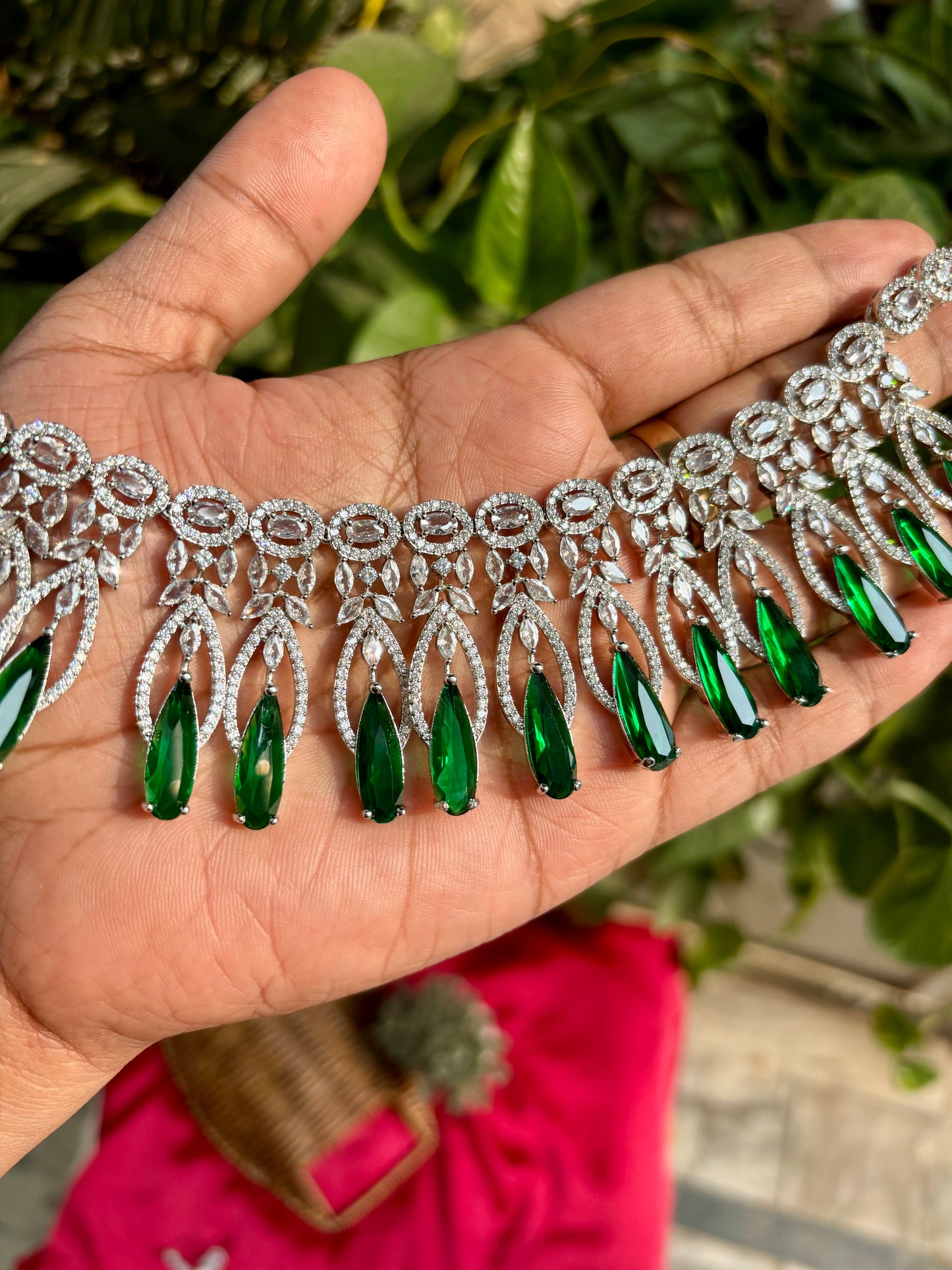Emerald Reemi Zirconia Jewellery Set
