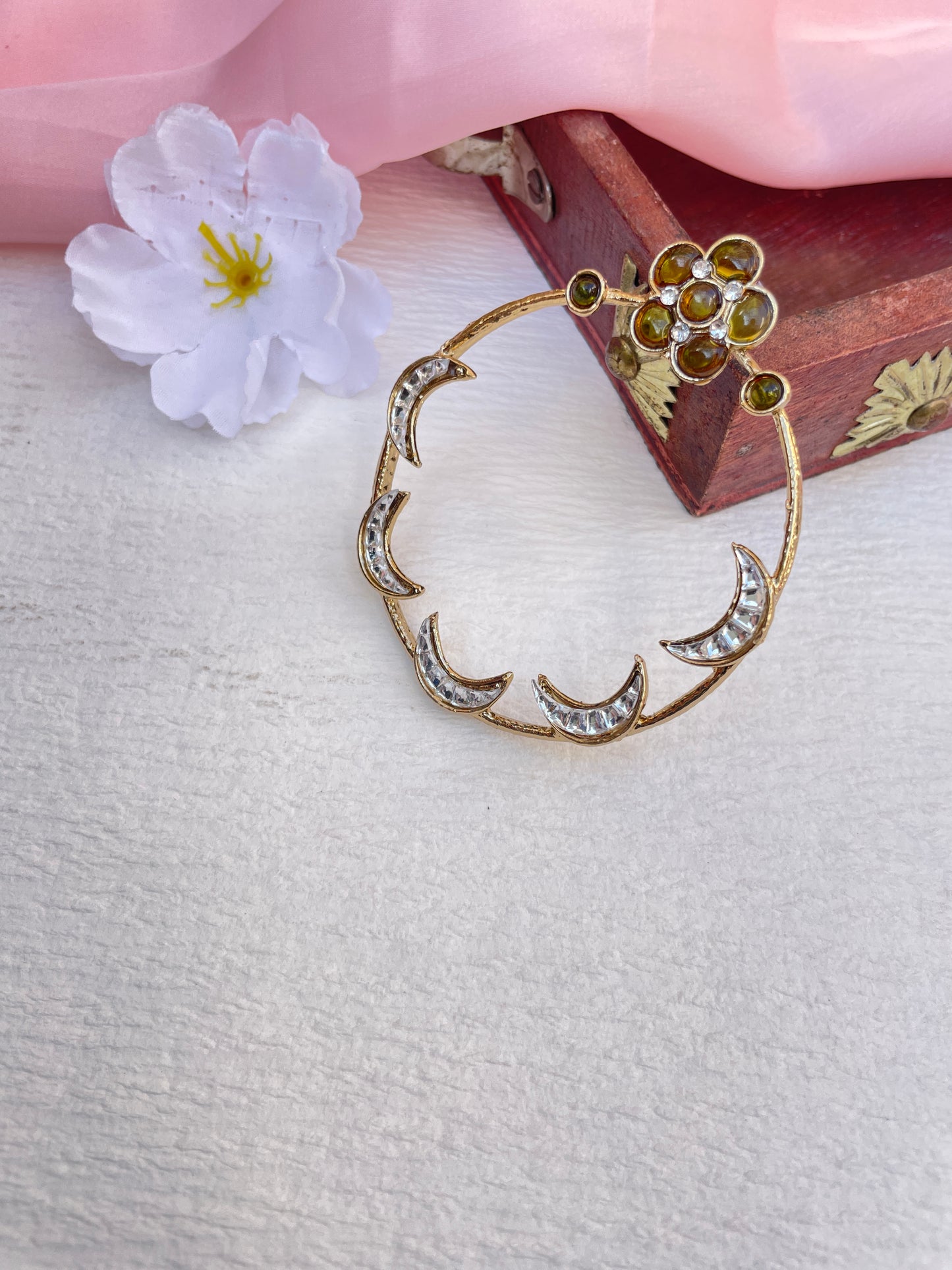 Mehendi Green Geet Hoops Chandbalis