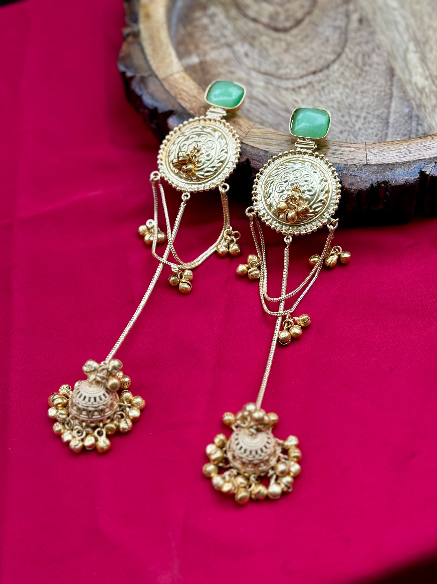 Mint Arzzo Kashmiri Earrings