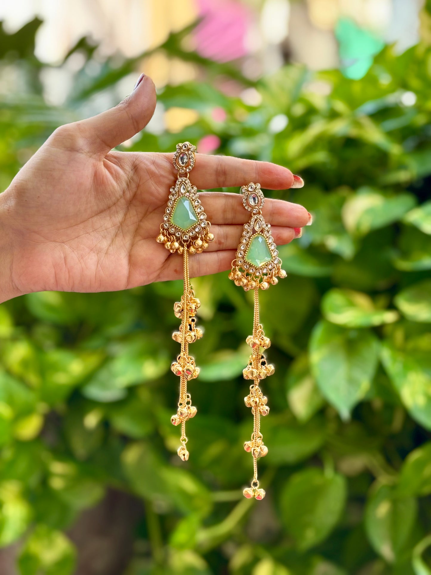 Mint Ayla Kashmiri Earrings