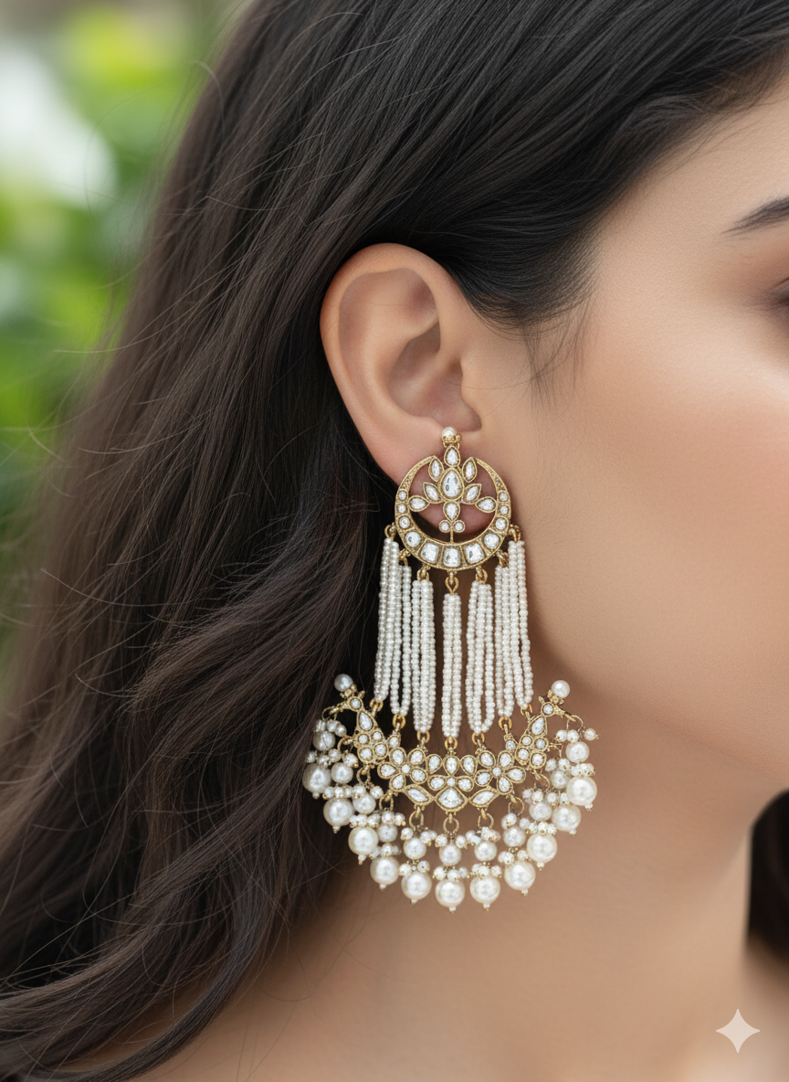 Antique Ivory Ziya Danglers
