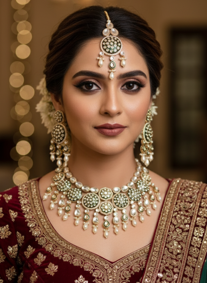 Ivory Keya Kundan Jewellery Set