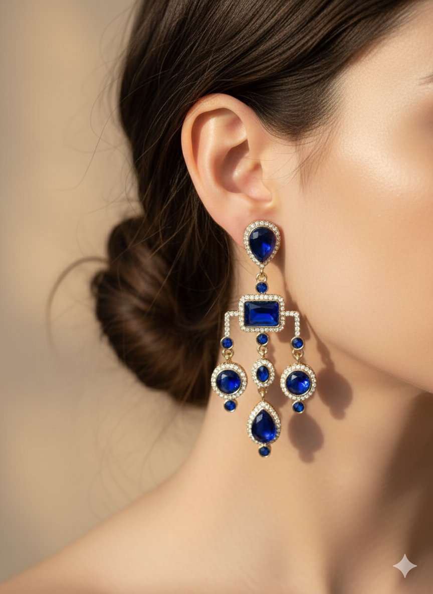Blue Deepika Danglers