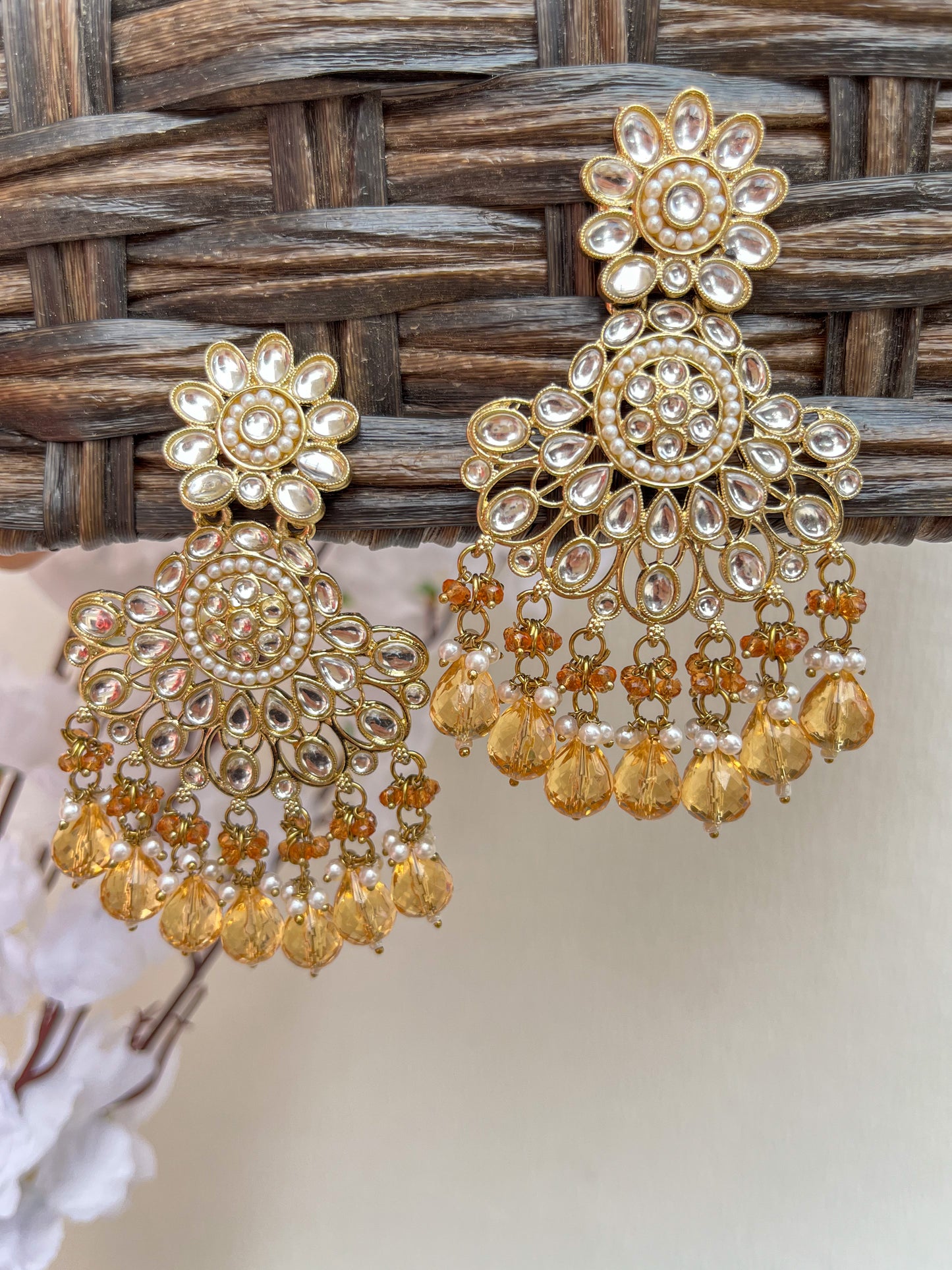 Orange Priha Earrings