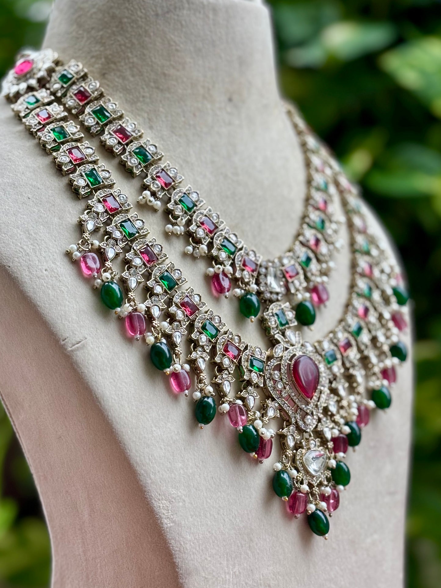Multicolour Elara Kundan Bridal Jewellery Set