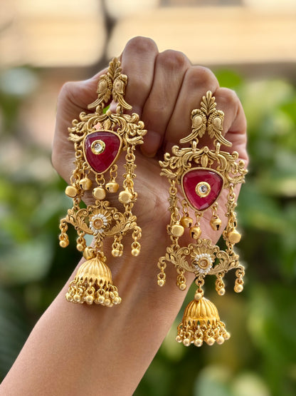 Pink Iqra Kashmiri Earrings