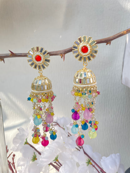 Multicolor Aakriti Jhumkis