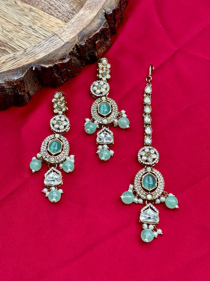 Mint Ena Kundan Jewellery Set