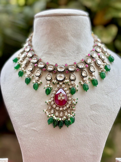 Multicolour Nora Kundan Bridal Jewellery Set
