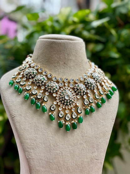 Green Samaya Kundan Bridal Jewellery Set