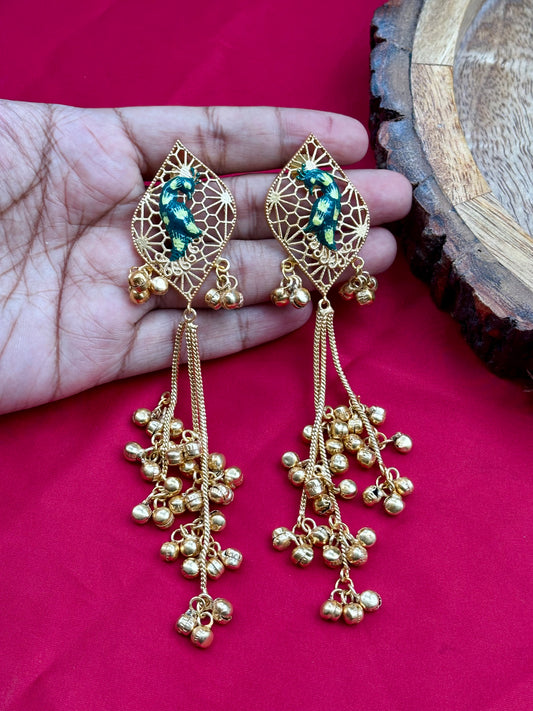 Green Inaat Kashmiri Earrings