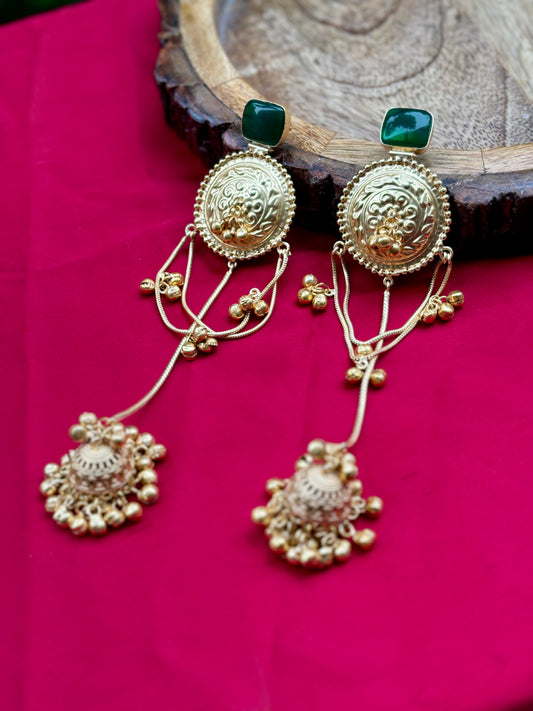 Emerald Arzzo Kashmiri Earrings