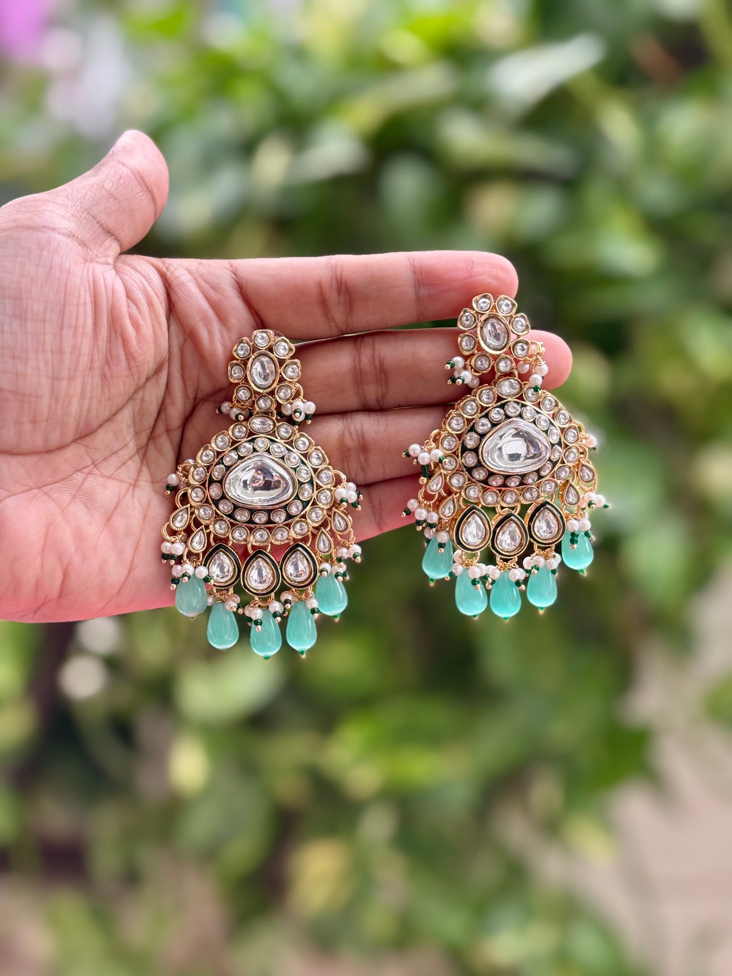 Turquoise Ravya Kundan Bridal Jewellery Set